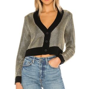 Superdown Lorraine metallic gold sweater